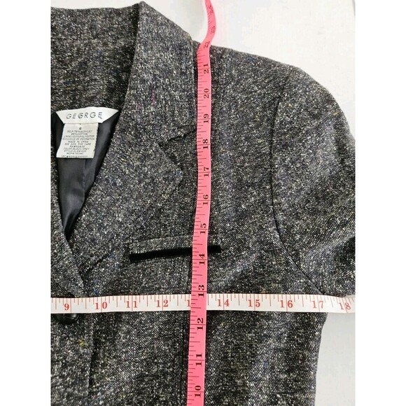 George Multicolor Suit Jacket Blazer Size 6 So Many Colors Woven In - Picture 10 of 10